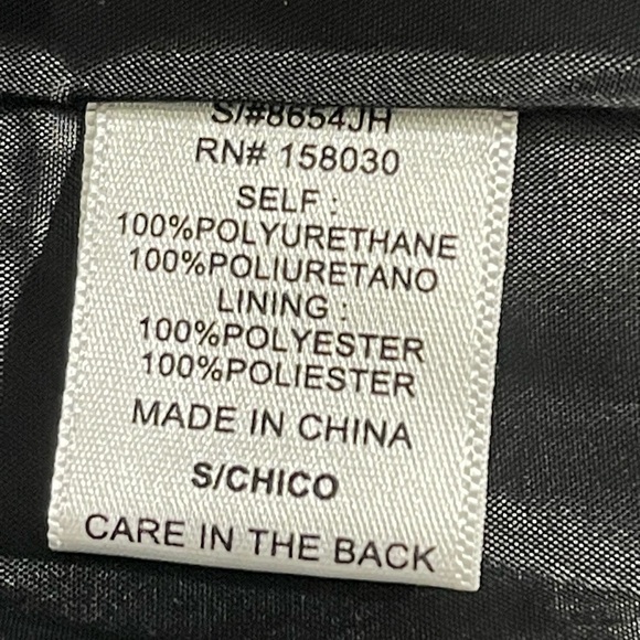 Love Tree Faux Leather Biker Moto Jacket Black, Size Women small - Picture 10 of 16